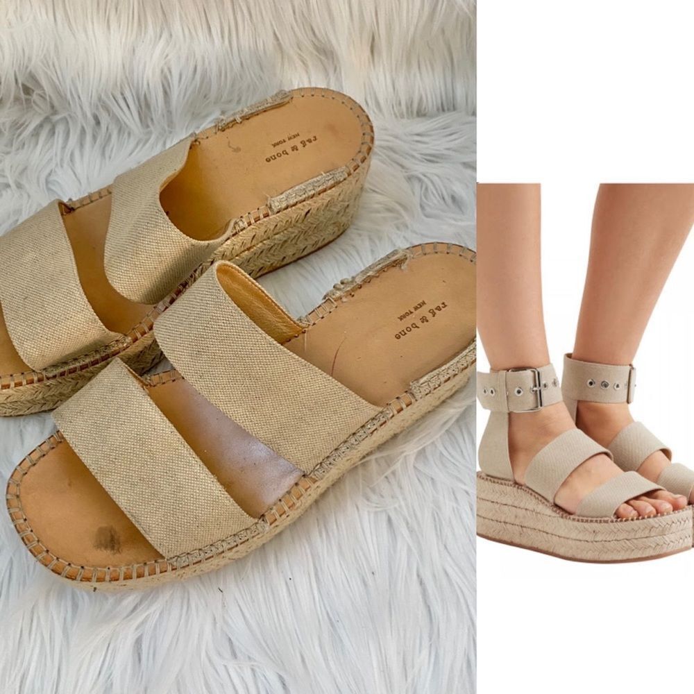Rag & Bone Tara beige straps espadrille sandal 8.5